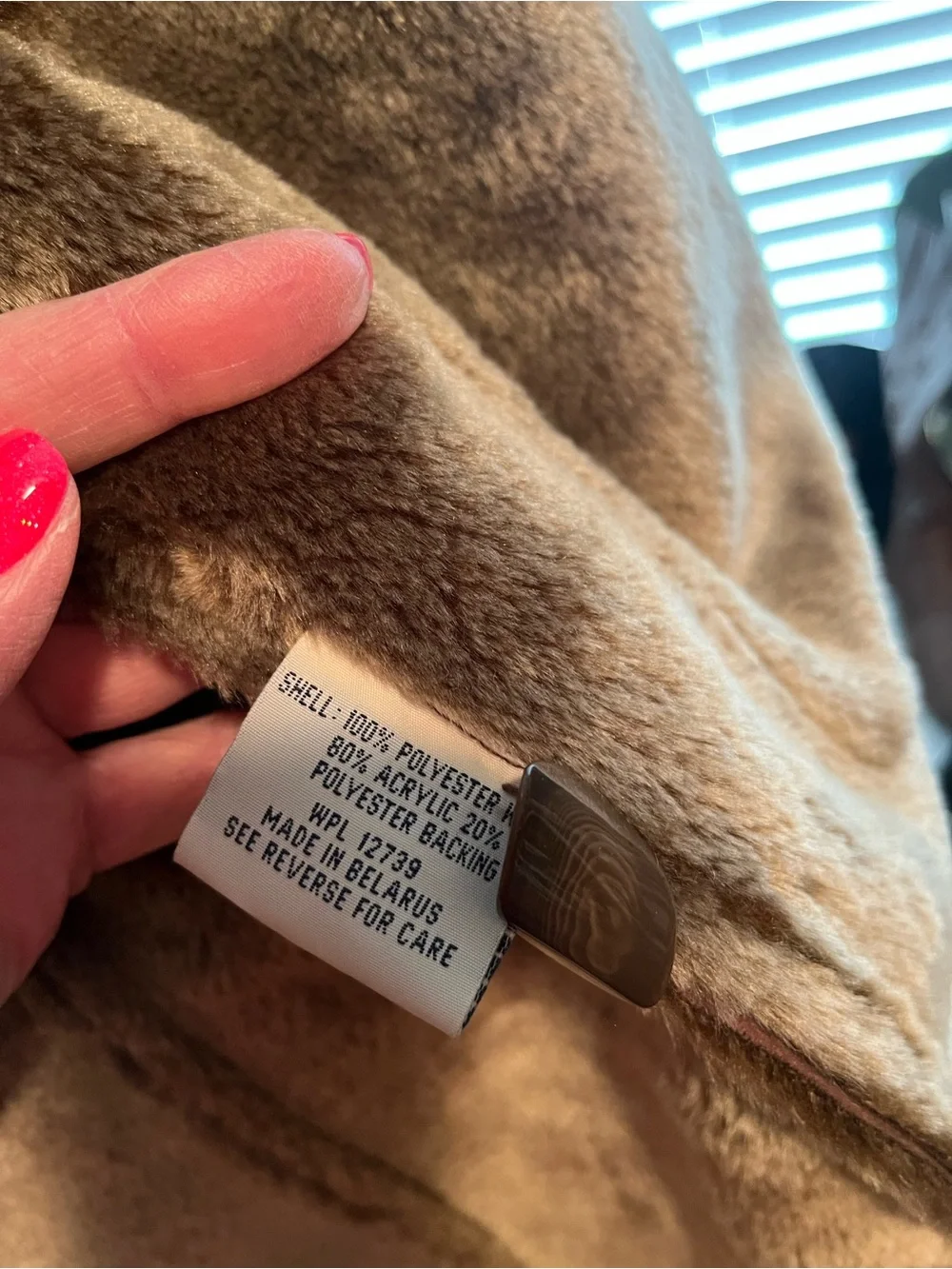 Fitz-Wright Brown Faux-Shearling Coat